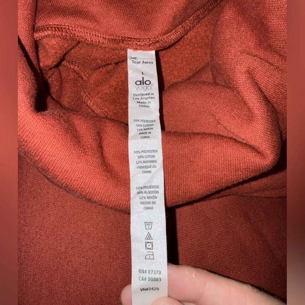 Alo Yoga Soleil Cropped Turtleneck Sweatshirt - Size Large